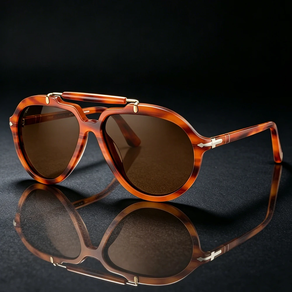 Image of Retro Markendesign Großrahmige Piloten-Sonnenbrille für Damen UV400-Schutz Beliebte Modische Damen-Accessoires