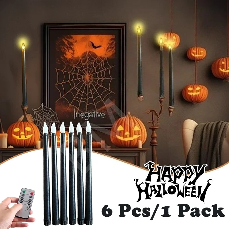 Flameless LED Candles Battery Operated Flickering Electronic Candle Warm White Light for Halloween Wedding Christmas Party Decor