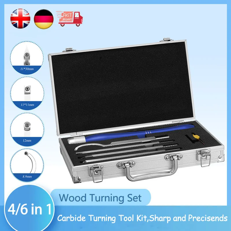 

Woodturning Tools Set, Woodworking Chisel, Carbide Inserts Cutter, Stainless Steel Bar, Aluminum Handle, Wood Turning for Lathe