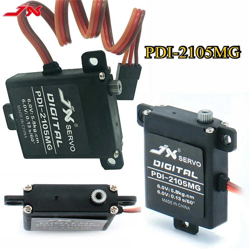 

JX PDI-2105MG 21g Metal Gear Wing Servo 5.8KG Large Torque Digital Servo For RC Fixed Wing Airplane Aircraft Helicopter Parts