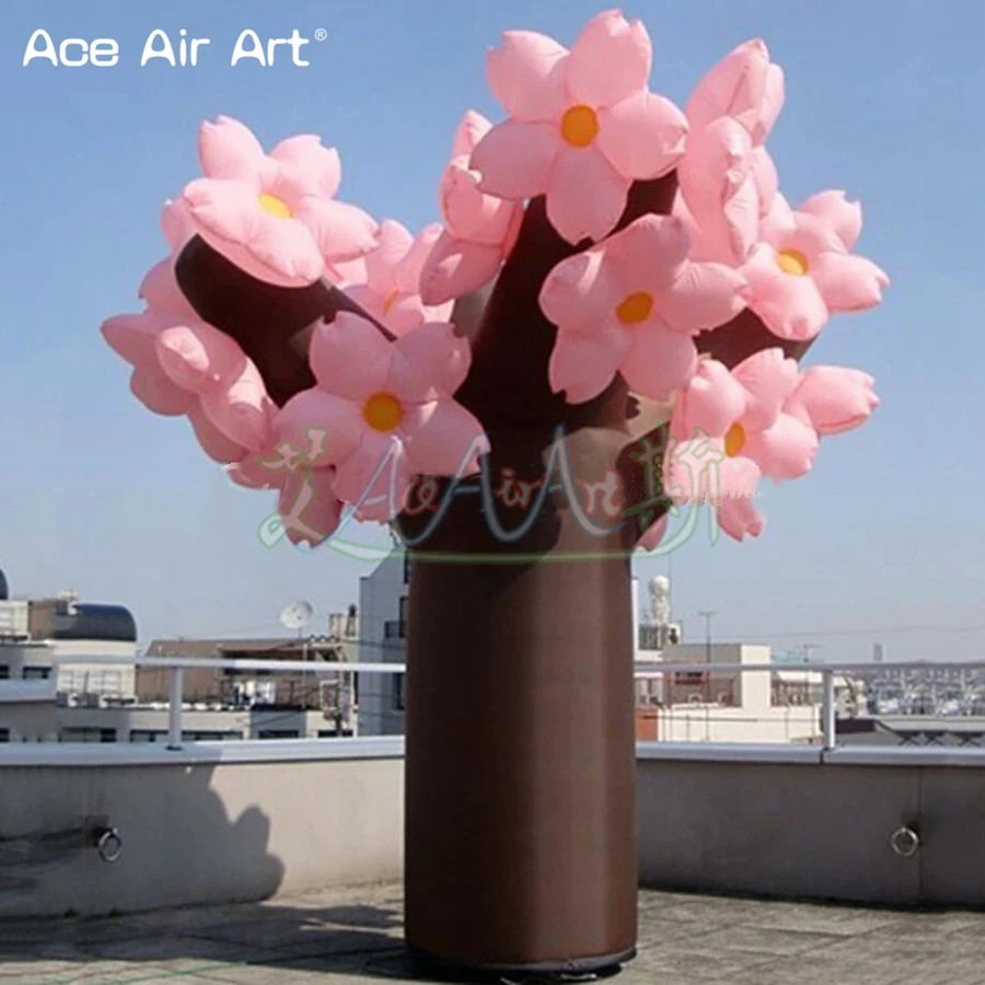 New Beautiful Giant Standing Inflatable Sakura Flower Inflatable Cherry Blossom Flower Tree For Wedding Party Decoration