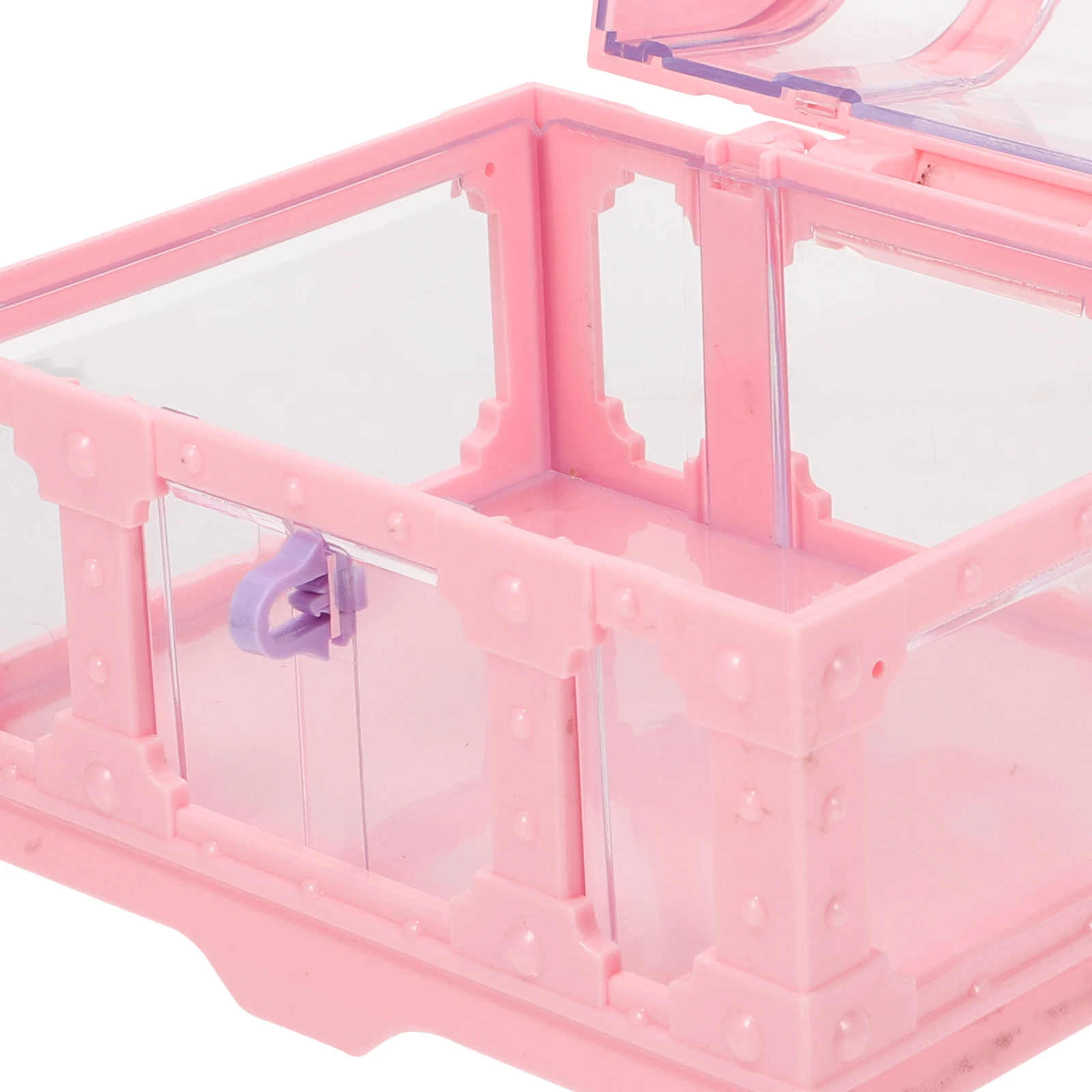 

1PCS Toy Crystal Storage Box Transparent Treasure Chest Vintage Style Kids Party Favors Jewelry Box Lock for Children