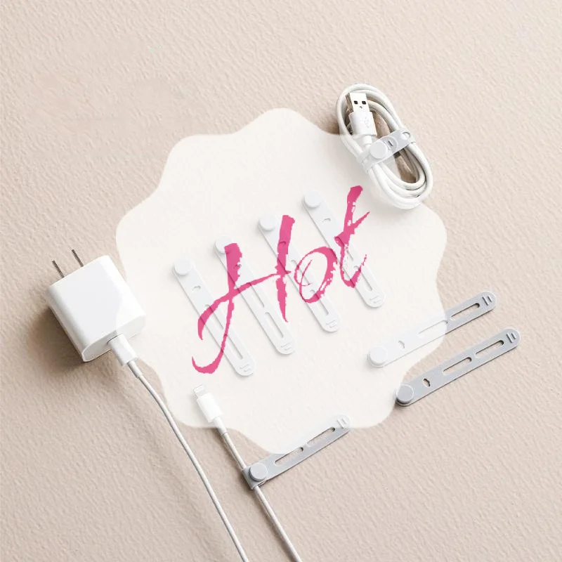 10 قطعة منظم كابلات السيليكون الإبداعي كابل بيانات سماعة الرأس كابل تخزين كابل شحن فرز حزام اللفاف متعدد الوظائف