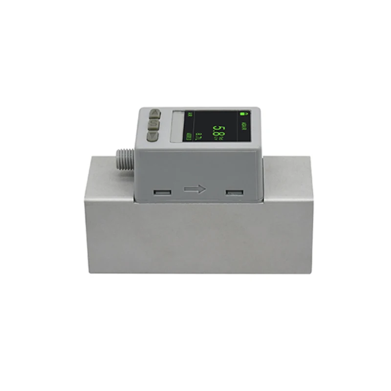 سلسلة مقياس تدفق الغاز الرقمي للنيتروجين الهوائي 0 ~ 500 لتر/دقيقة مستشعر تدفق كتلة الهواء 9-24 فولت تيار مستمر مصدر طاقة #4