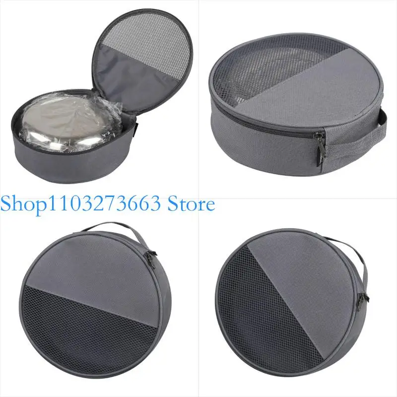 

652F Dish Organizers for Outdoor Camping, Picnics Plate Storage Pouches Round Tableware Container Bowl Plate Carrying Case
