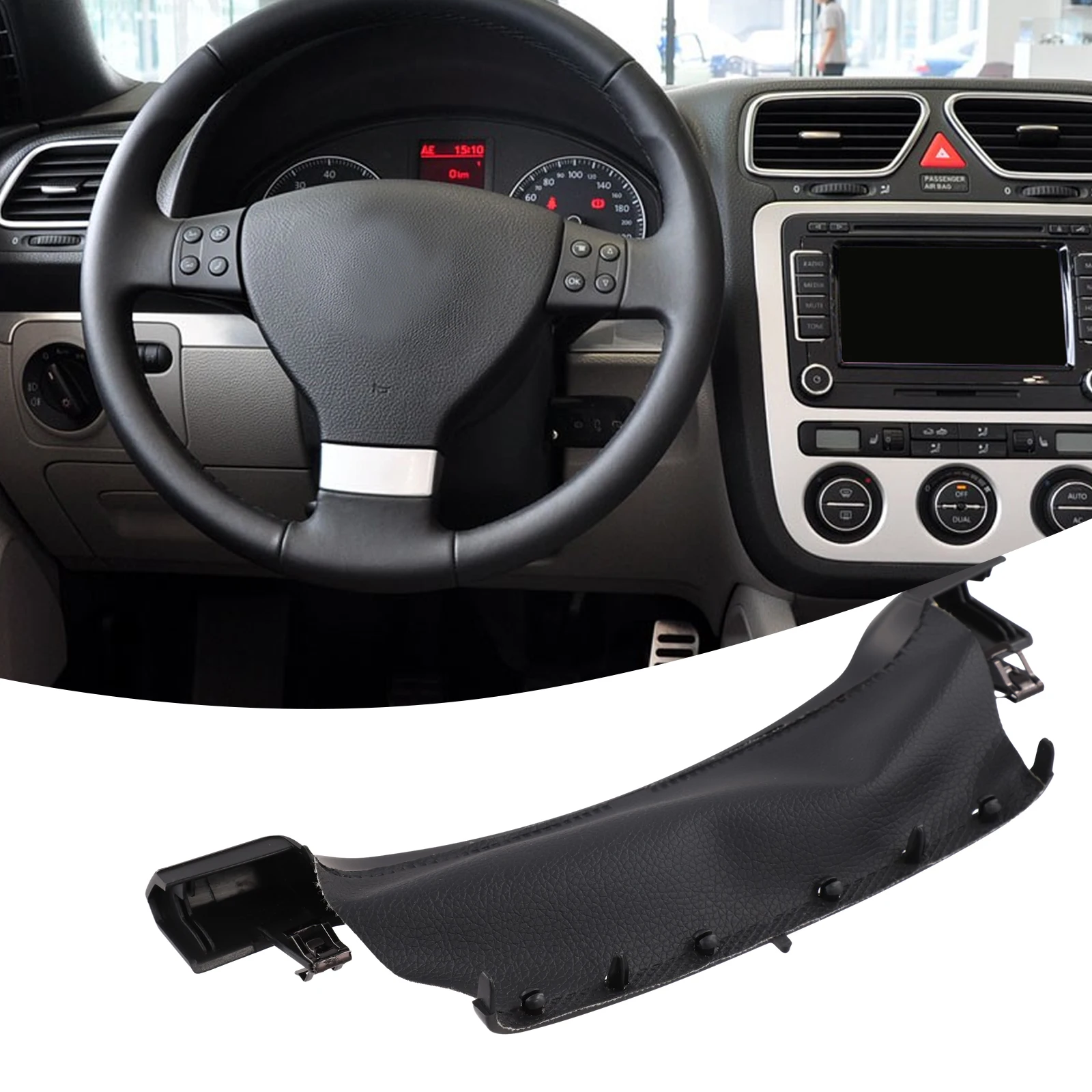 Fit For Golf Steering Column Cover Wear-resistant Practical Use Reliability Size 25.2*10*2.4CM Made Of ABS Material