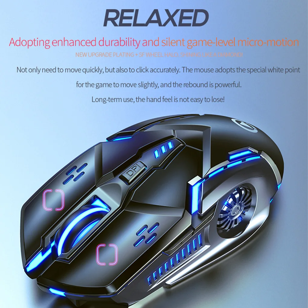 2.4 جيجا هرتز 3200 ديسيبل متوحد الخواص ماوس لاسلكية الألعاب ماوس قابلة للشحن الصامت LED الخلفية USB الفئران البصرية فأرة مريحة ألعاب للكمبيوتر المحمول