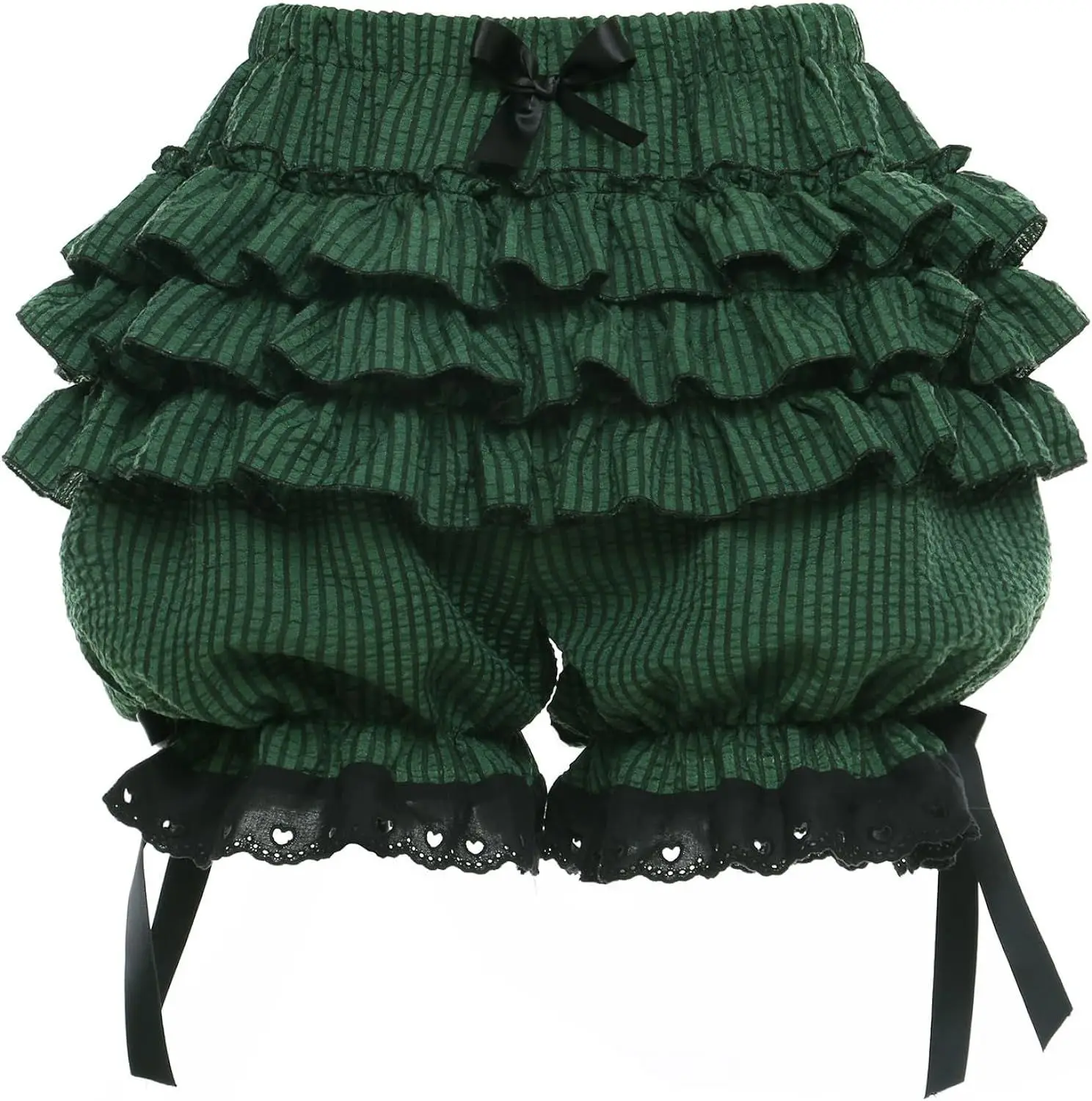 Брюки в стиле Лолиты, милые кружевные шорты с бантом и цветочным принтом, пышные брюки для женской одежды