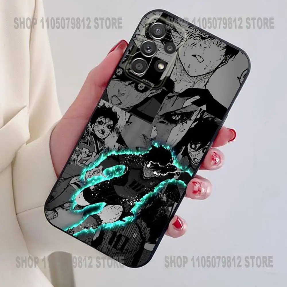 Funda de teléfono A-Anime Blue Lock para Samsung S24,21,22,23,30,Ultra,20,Plus,Note,10,9, funda de silicona suave negra