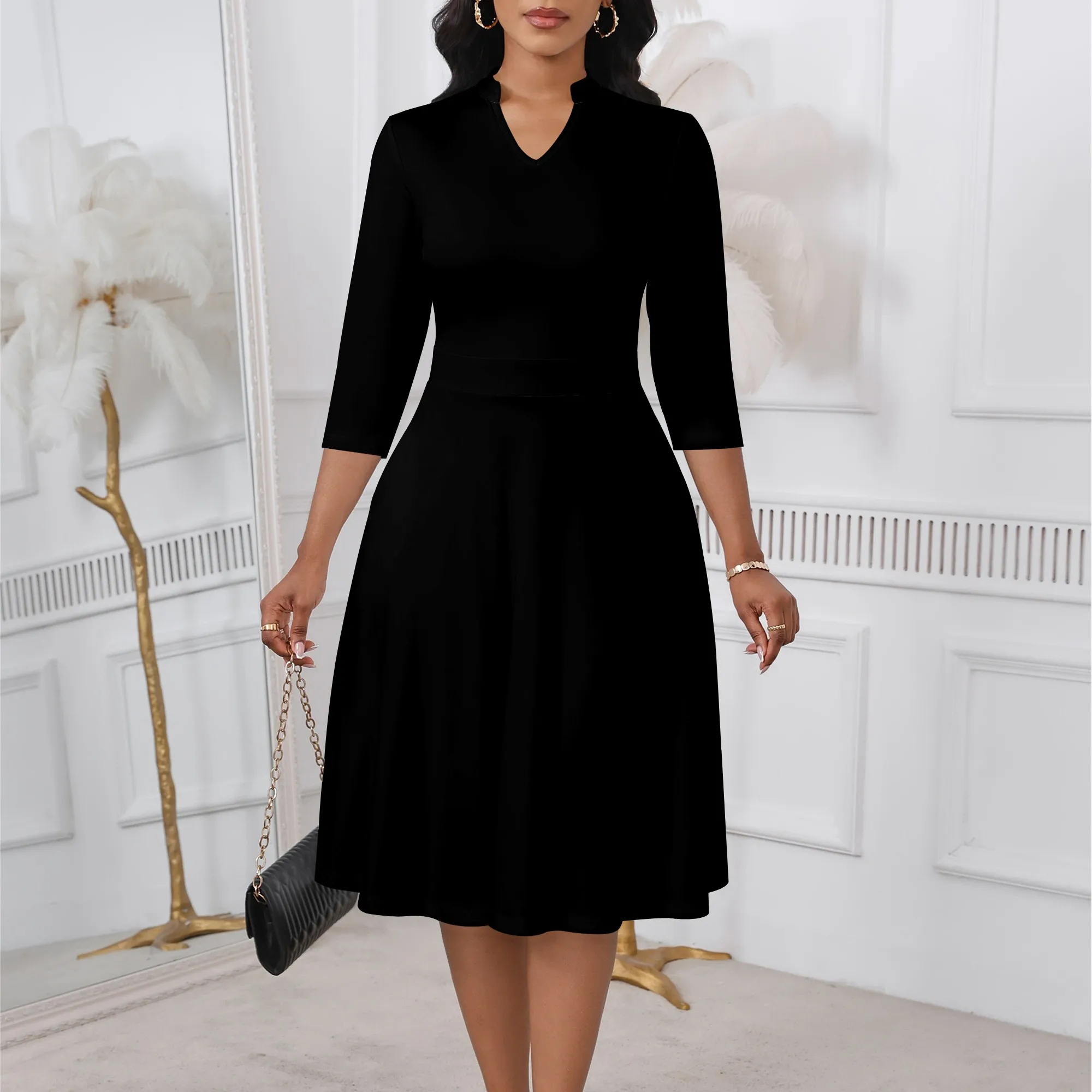 

Women's Floral Off Shoulder Maxi Dress 3/4 Sleeve Pink Multicolor Slit Party Evening