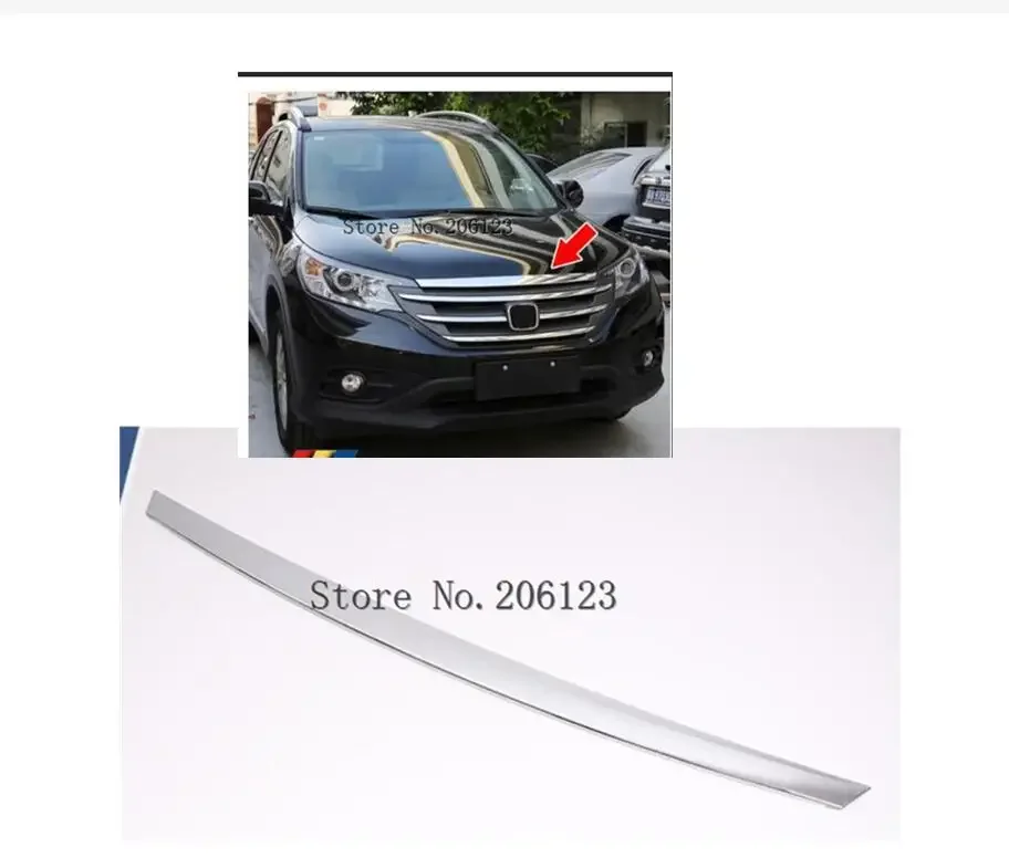 For Honda CRV 2012 2013 2014 ABS Chrome Front Grills Decorative Cover Frame Trim Grilles Decoration Strip Moldings
