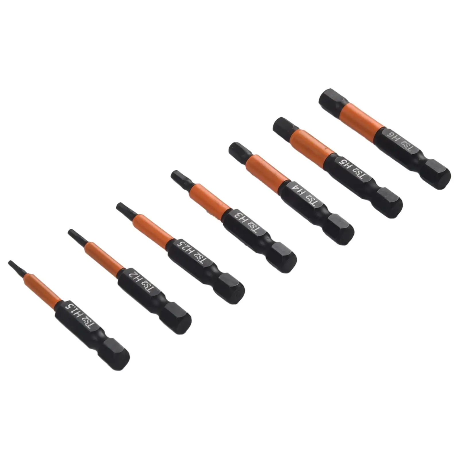 

7pcs Hex Head Screwdriver Bit Quick Change Impact Driver Magnetic Screwdriver Drill Bits H1.5H2.0 H2.5 H3 H4 H5 H6