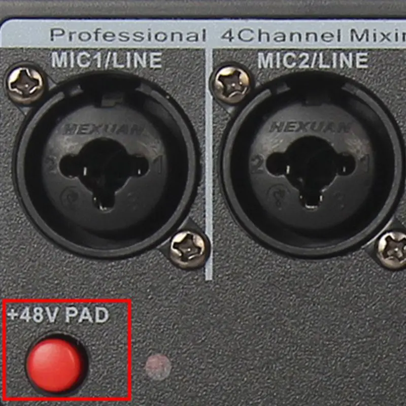 Consola mezcladora multiusos, mezclador de 4 canales con tarjeta de sonido, envío directo