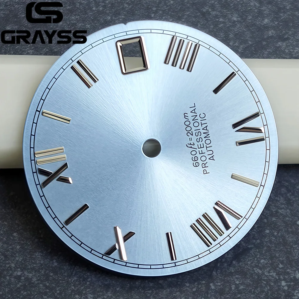 29 مللي متر الصلب الأرقام الرومانية ل DateJust أسود أزرق الذهب الفضة أمة الله ساعة الطلب صالح NH35 NH36 التلقائي غواص الرجال الساعات جزء