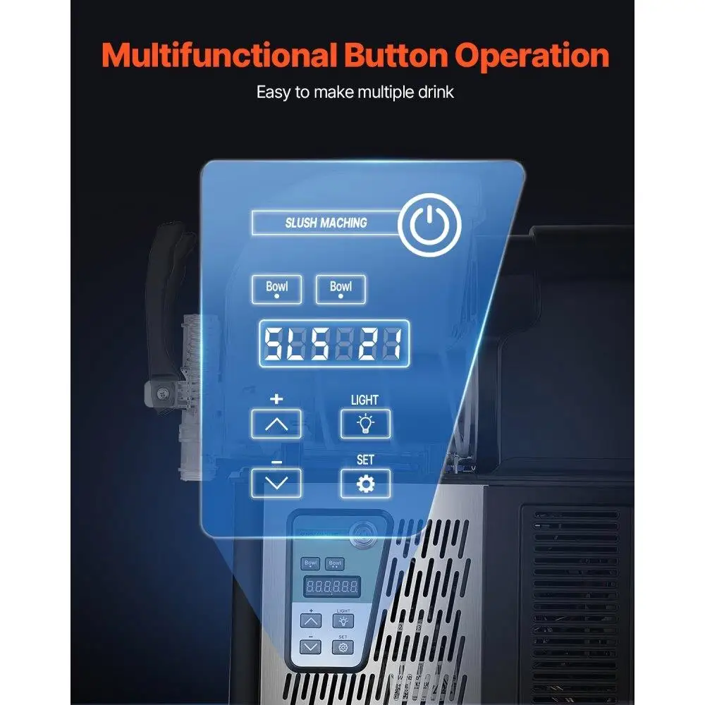 4Lデュアルタンク スラッシーマシン フローズンドリンクメーカー マルガリータ、スムージー、カクテル用