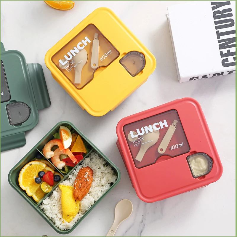 Food Grade Light Lunch Box Single Compartment Lunch Box Children's Lunch Box Snacks Snacks Nuts Fruit Lunch Box Microwaveable