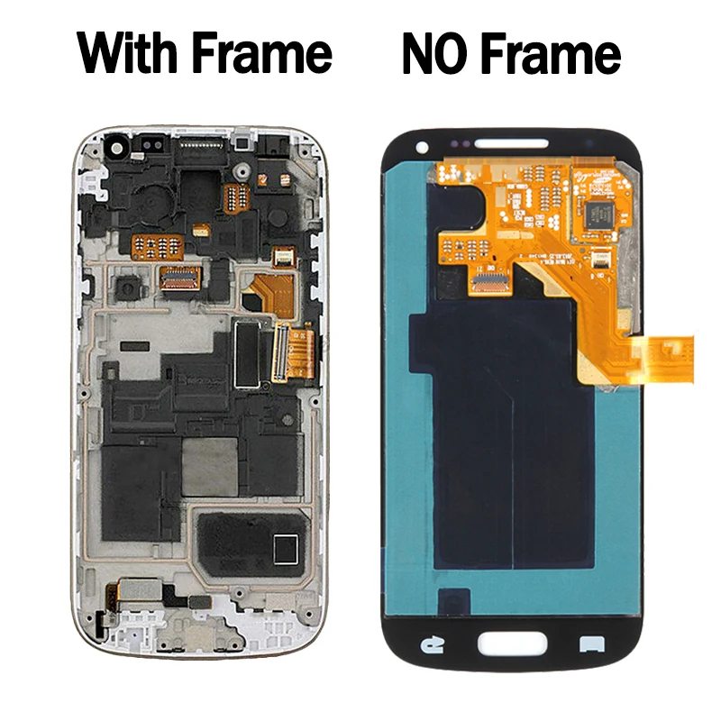 New For SAMSUNG S4 Mini Display For Samsung  S4 mini I9190 Display GT i9192 i9195 LCD Digitizer Touch Screen with Frame