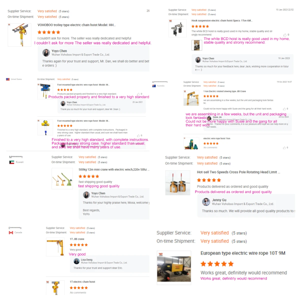 PA200 PA300 PA500 ونش الرافعة الكهربائية الصغيرة