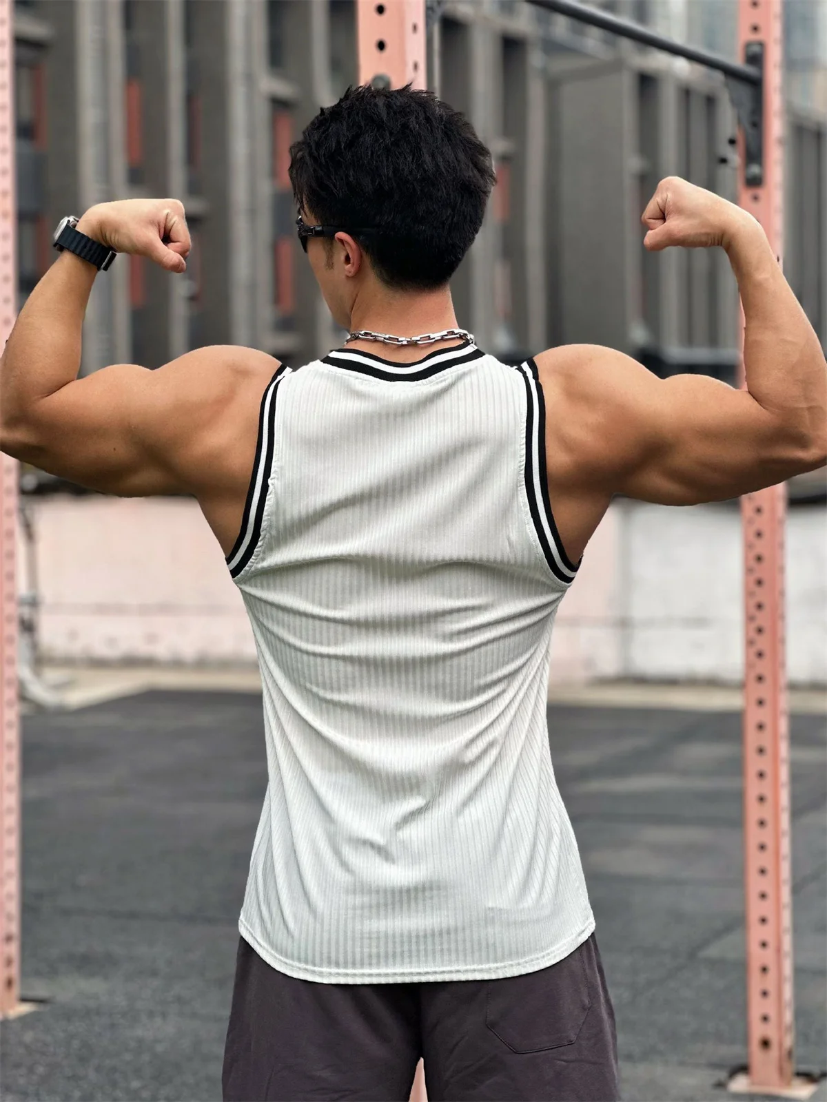 Summer Bodybuilding Tank Tops Men Gym Fitness Sport Sleeveless Shirt Male Casual Skinny Stringer Singlet Vest Workout Clothing