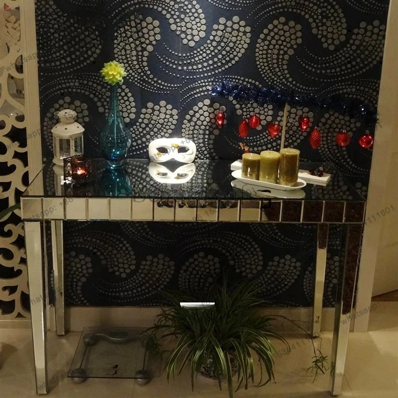 export boutique entrance table glass furniture entrance cabinet mirror furniture European style