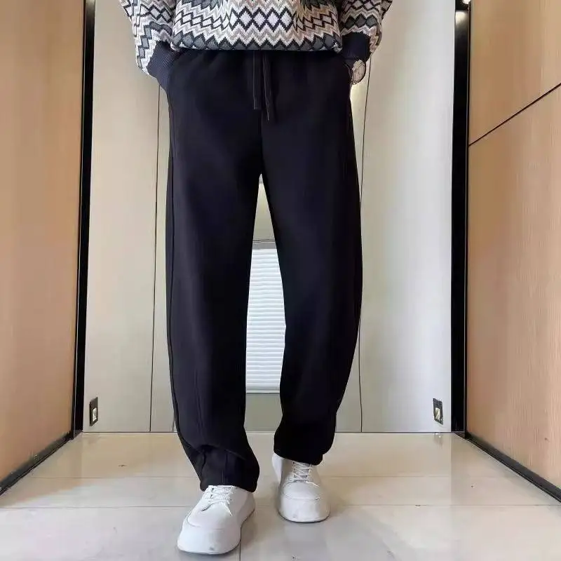 

Мужские спортивные брюки Extra Large 300 Pou: модные, молодежные, универсальные, на флисовой подкладке, свободного прямого кроя, зимние, повседневные