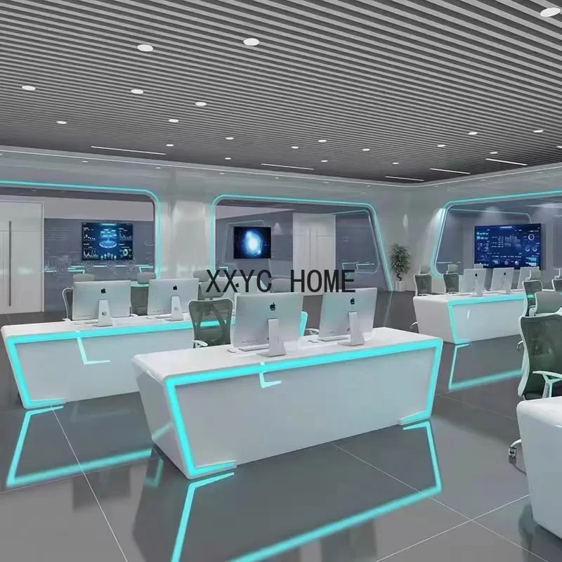 Monitoring Room Arc Central Control Room Table and Chair Combination Dispatching Monitoring Command Center Console