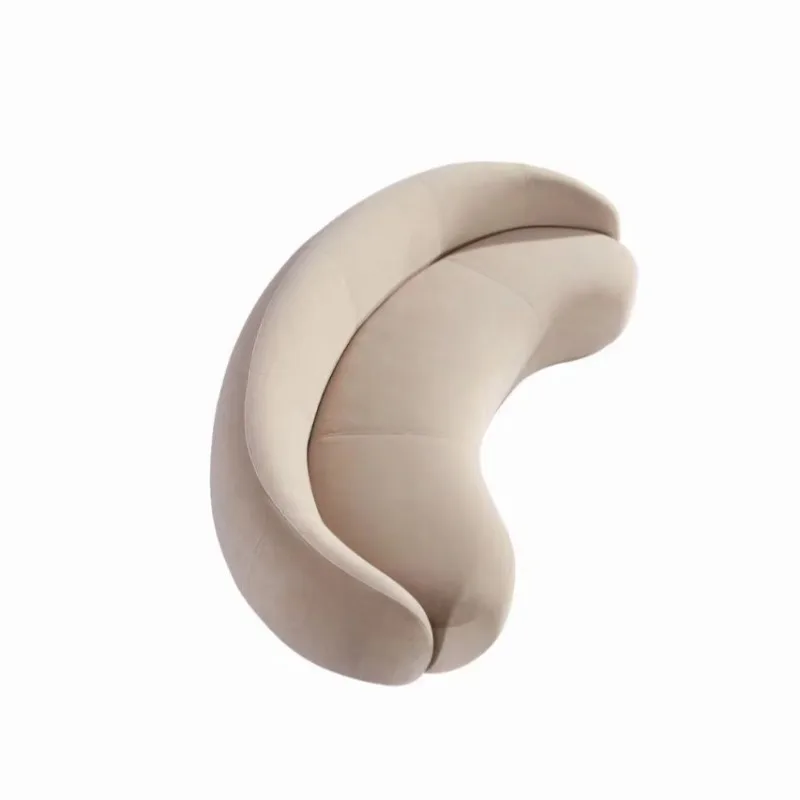 

Public area art design sofa minimalist style cashew nut special-shaped three people