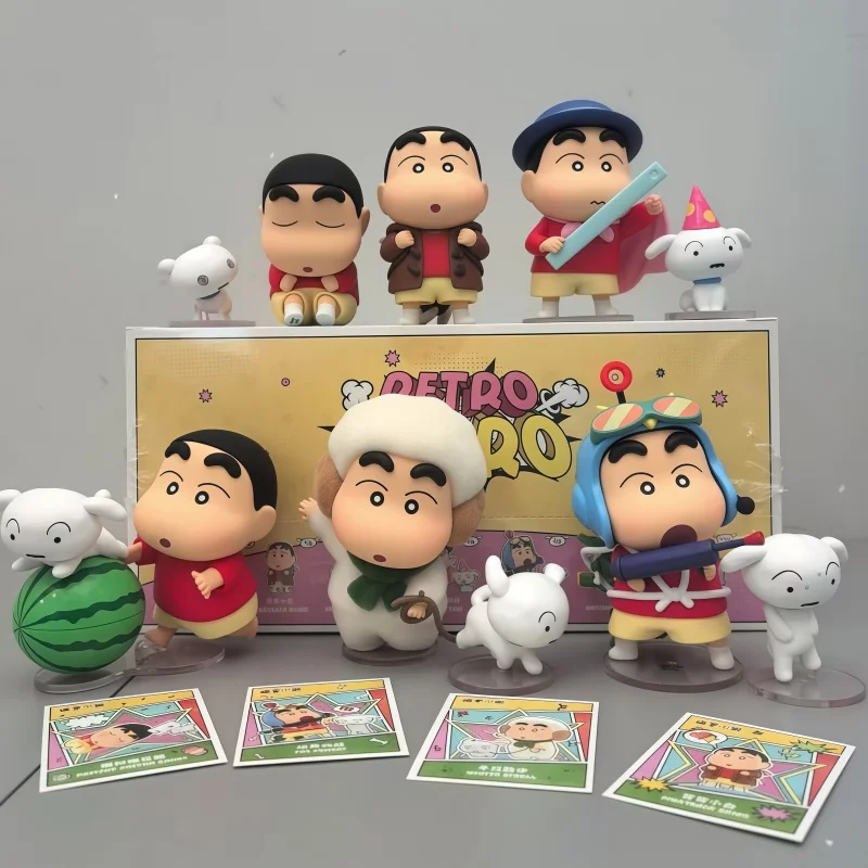 

Genuine Crayon Shin-Chan Ancient White God Blind Box Collectibles Pendant Cute Anime Figure Desktop Ornament Birthday Gifts