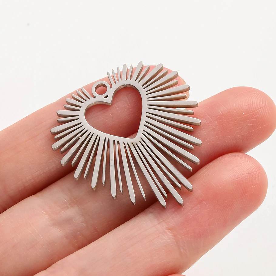 6 Stück modische Anhänger, Alien, Raumschiff, Mond, Edelstahl-Charms für die Schmuckherstellung, Taschenanhänger, DIY-Halskette, Ohrringe, Großpackung – Detail 10