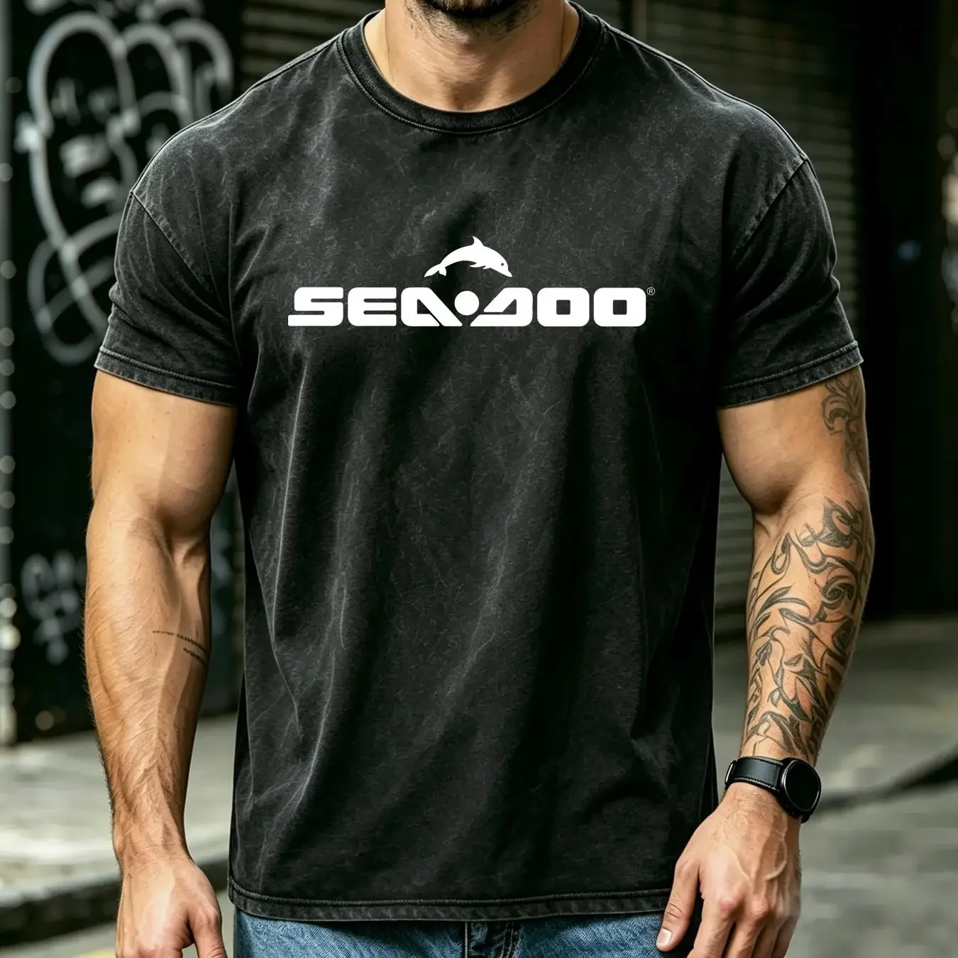 washed T Shirt SEA DOO Logo Watercraft Jet Ski Boats Seadoo Speedster S 6XL long or short sleeves vintage Washed Stylish