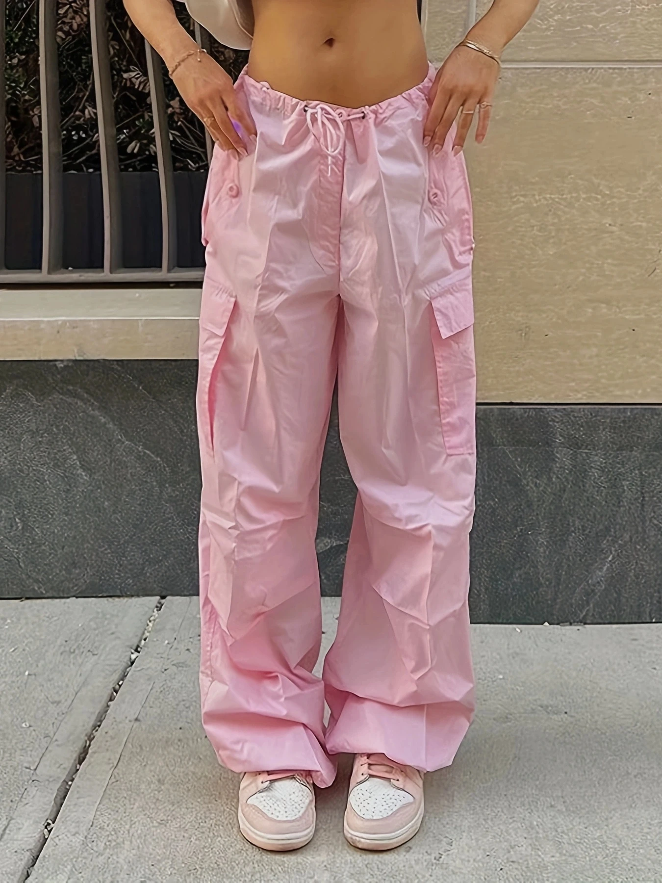 

Брюки-карго женские с пятью карманами, прямые повседневные брюки в европейском и американском стиле, сезон осень-зима