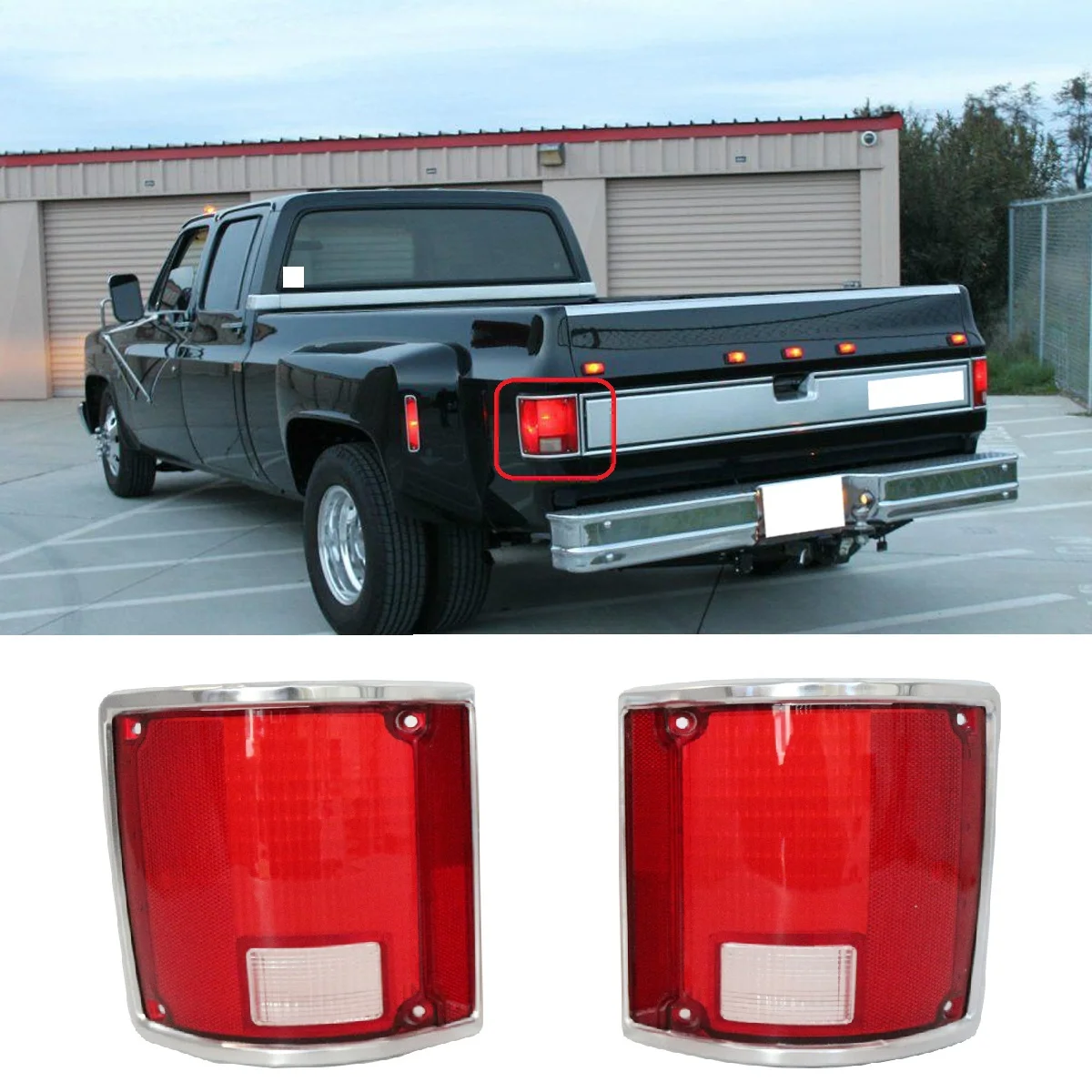 

Rear Stop Light Tail Light Brake Light for Chevrolet C10 CMC 1973 1974 1975 1976 1977 1978 1979 1980-1991