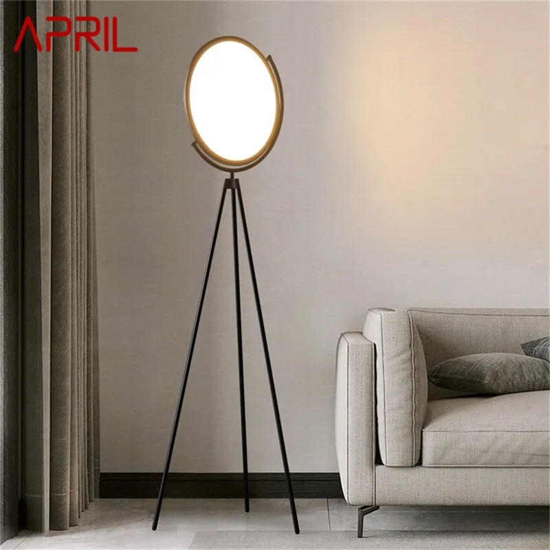 

APRIL Nordic Vintage Floor Lamp Simple Modern LED Standing Light for Home Living Room Bedroom Decor