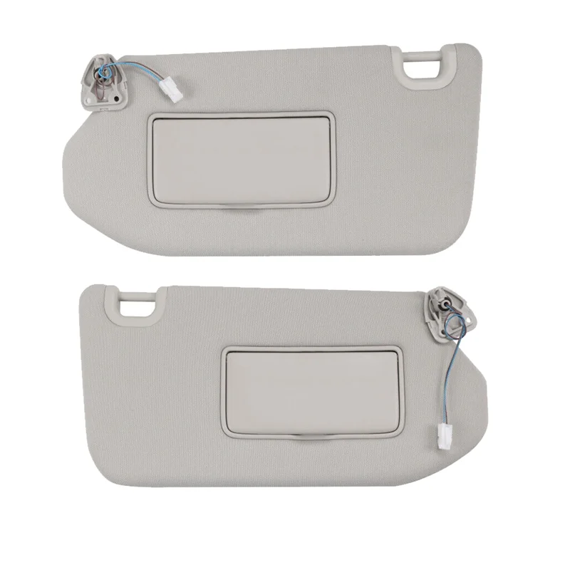 1 Pair Gray Sun Visor with Lamp for 2013-2018 , 2014-2017 QX60 96400-9PB0A, 96401-9PB0A