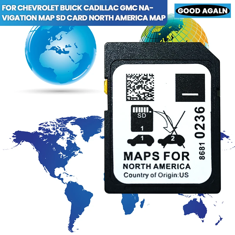 2023 Latest Version 86810236 GPS Navigation Map SD Card Car Chevrolet/Buick/Cadillac/GMC GPS Navigator SD Card North America Map