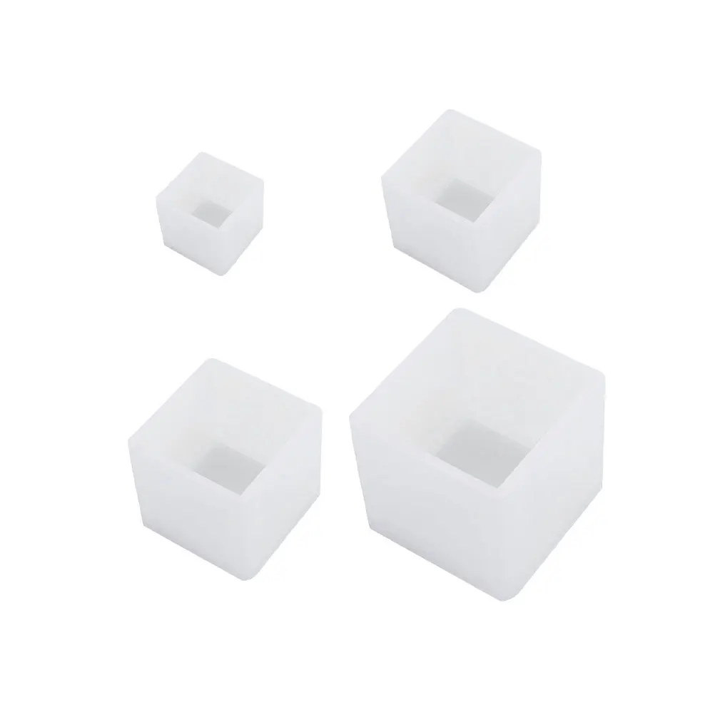 

4Pcs Epoxy Silicone Mould Cube Shape Pendant Making for Home DIY Resin Craft 2 2.5 3.5 5cm Easy Clean Reusable Resin Epoxy Mould
