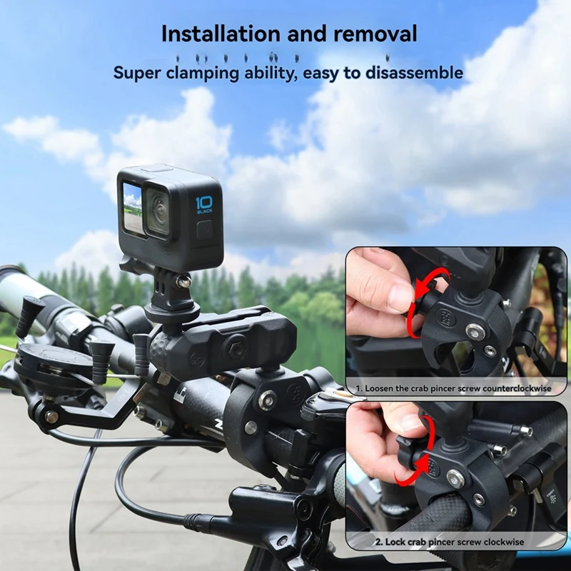 A69F-Car Mount Riding Clip Optional Bicycle Motorcycle Mount For Insta 360 Gopro Action Camera Accessories