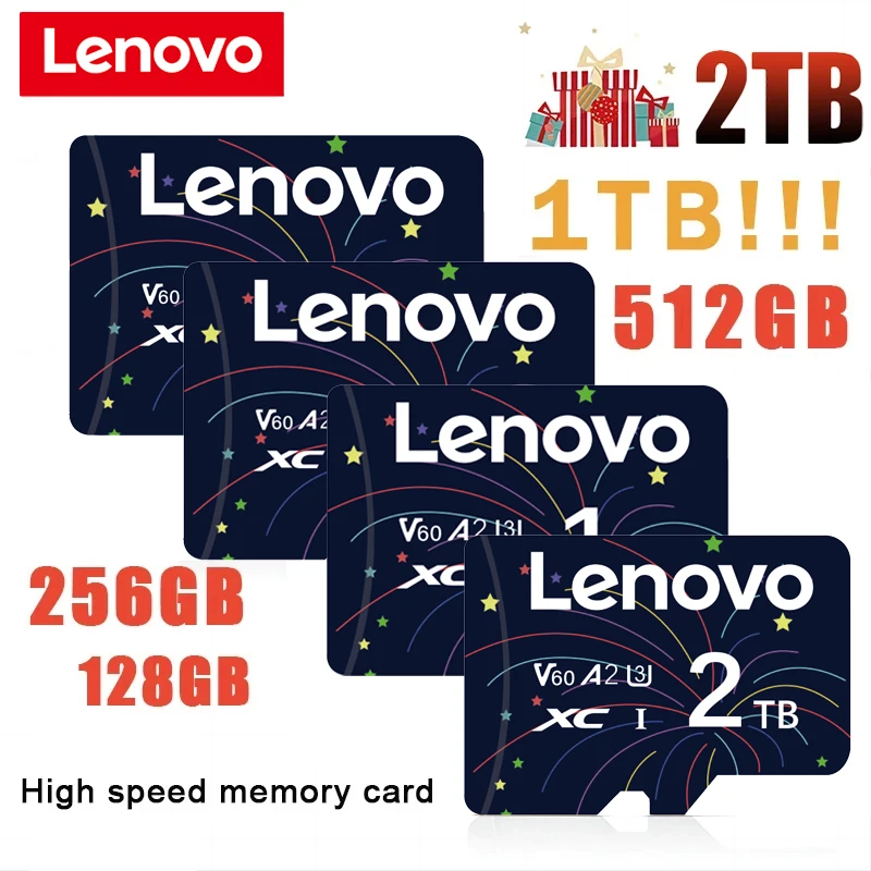 Original Lenovo SD Memory Card Flash Card SD Cards 1TB 2TB Capacity High Speed Mini TF Card Class10 For PC/Phone/Camera/Mac