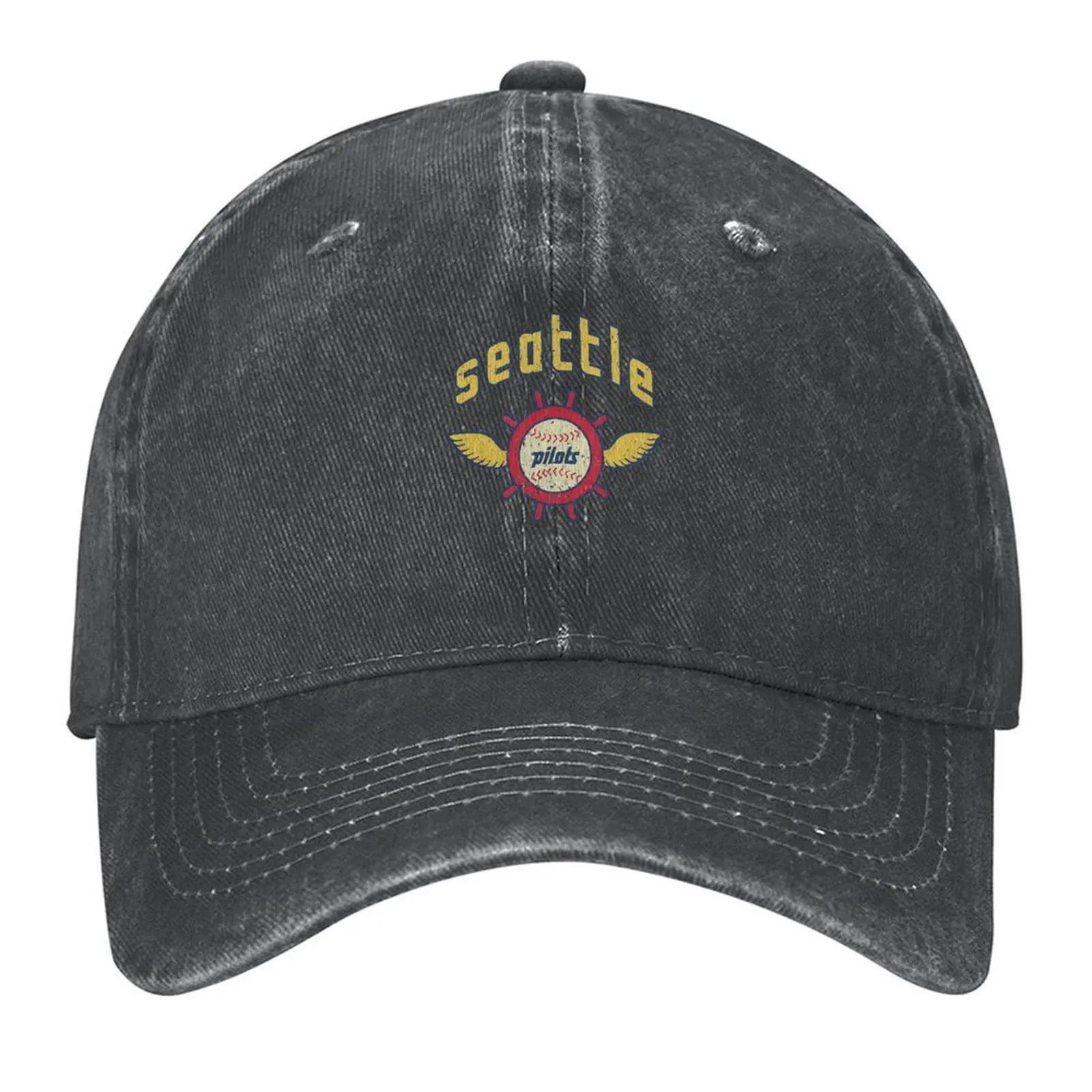 

Seattle Pilots Baseball Vintage T-Shirt Baseball Cap Rugby party Hat Golf Hat Man Men Caps Women's