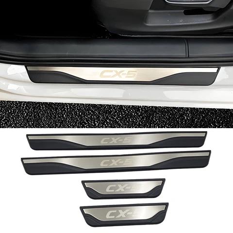 Для Mazda CX5 CX-5 2013 2014 2015 2016 2017 2018 2019 2022 автомобильные аксессуары защита порога накладка на порог педали