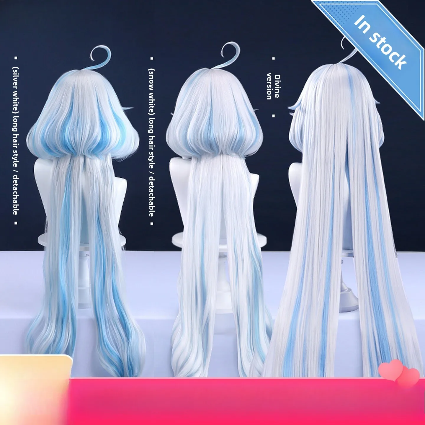 

[Thickened Hair Volume] Genshin Impact Furina Cosplay Wig Long Curly Hair for Focalors Hydro Archon Costume