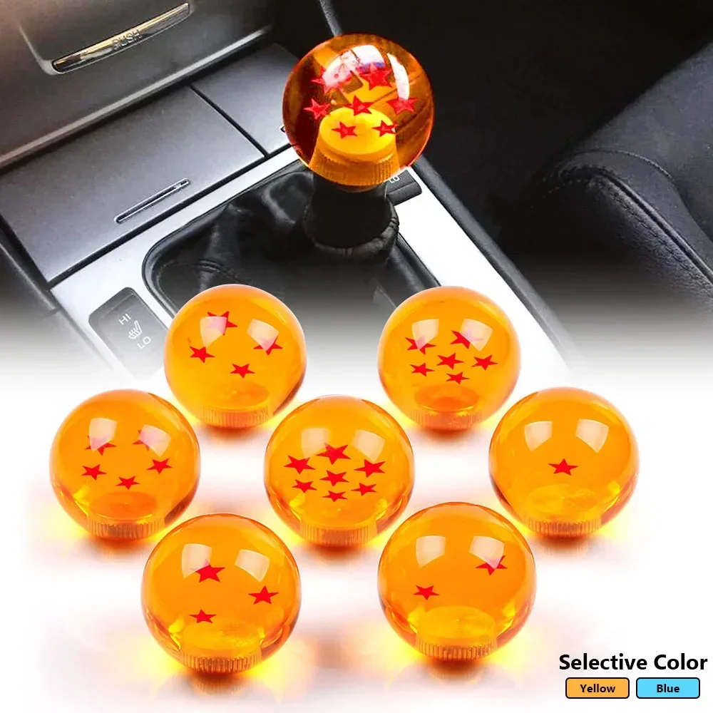 1pc 54mm Universal Racing Car Modification 1-7 STARS Shift Knob Auto RARE Star BALL Z Orange BALL Diameter Gear Shifter Knob