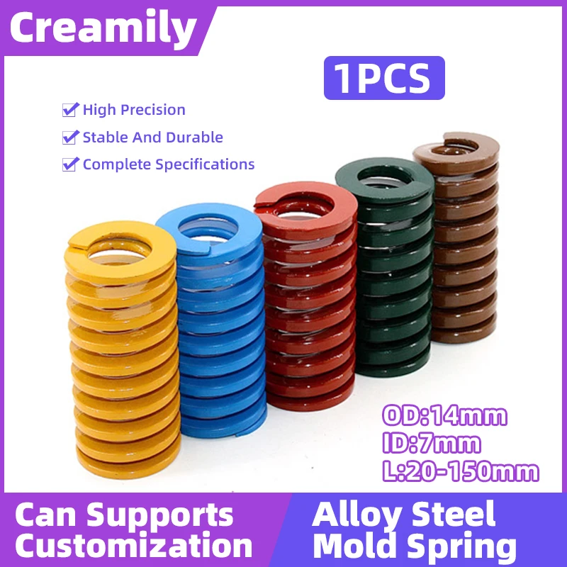 

Creamily 1PCS Pressure Compression Spring Loading Spiral Stamping Die Mold Springs Outer Dia 14mm Inside Dia=7mm L=20-150mm ﻿