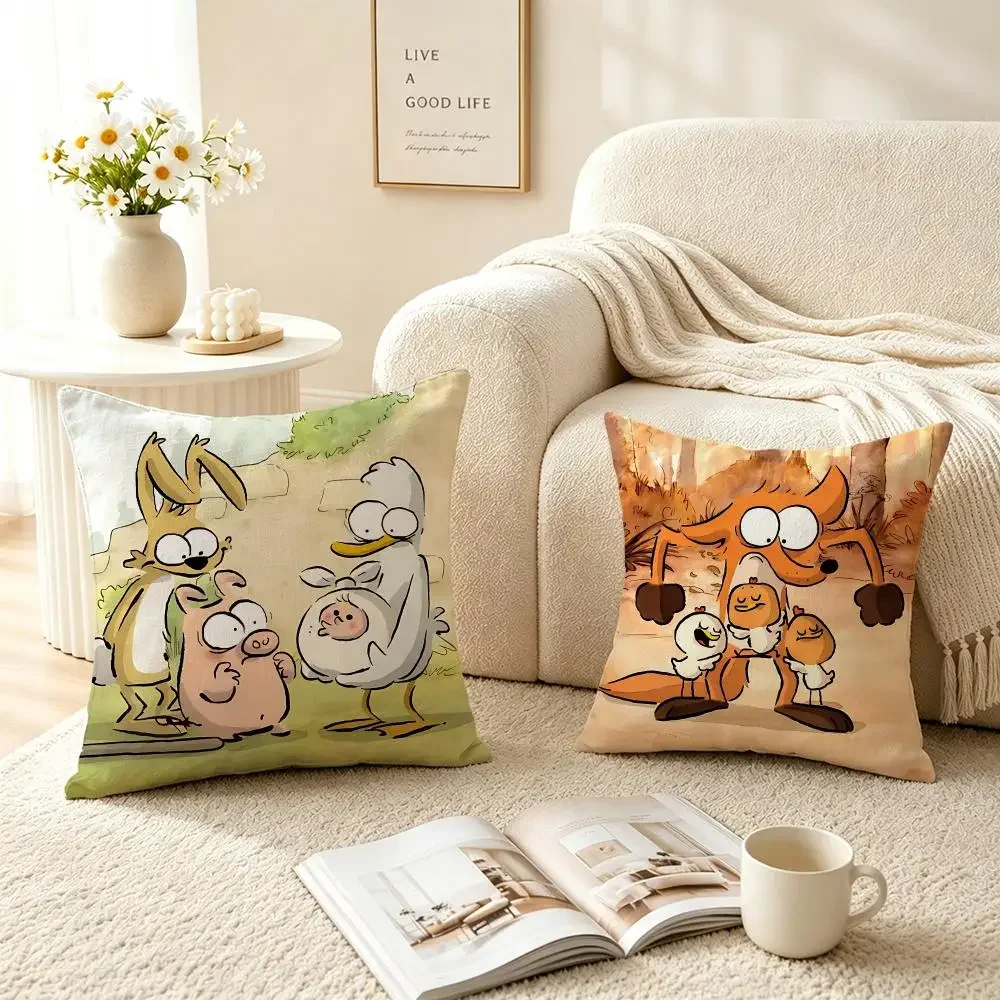 The Big Bad Fox and Other Tales Cushion Cover Pillow Short Plush fresh natural Cushion for Living Room Bedroom Sofa Home