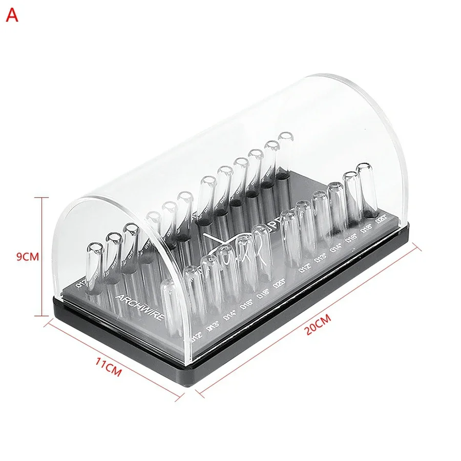 1PCS Dental Acrylic Organizer Holder Box Round/Rectangular Arch Wires Case For Placing Orthodontic Arch Wires Dental Lab