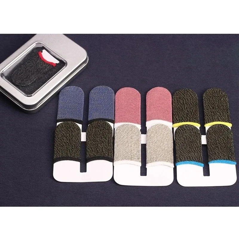 10 stücke Mobile Gaming Finger Sleeve Anti-Schweiß Finger Sleeve Für PUBG Handy-Spiel Silber Faser Touchscreen Gamer Daumen schutz