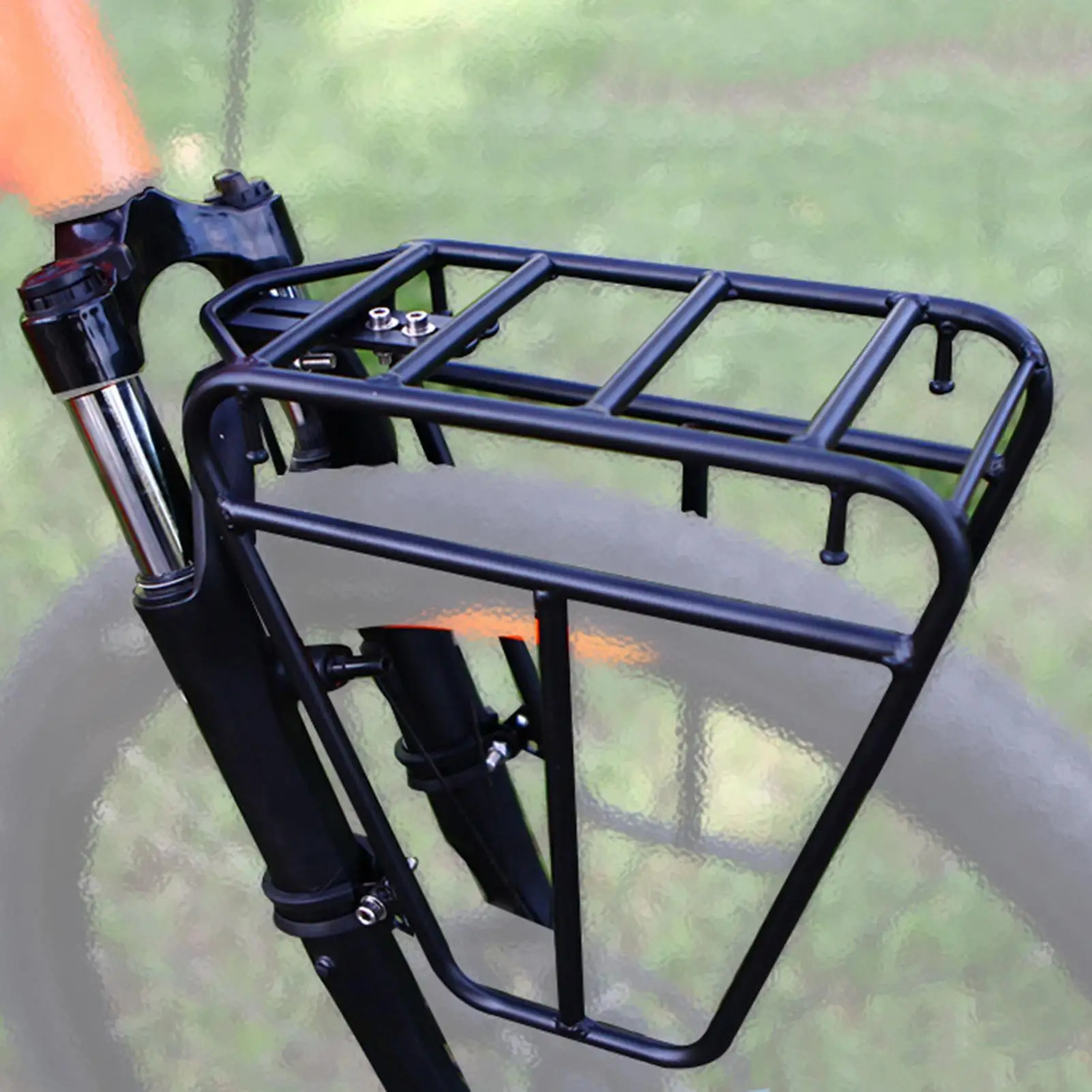 

Bicycle Front Fork Luggage Bracket Steel Bike Front Cargo Rack Adjustable MTBs Bike Side Mount Bag Stand For Cycling Accessories