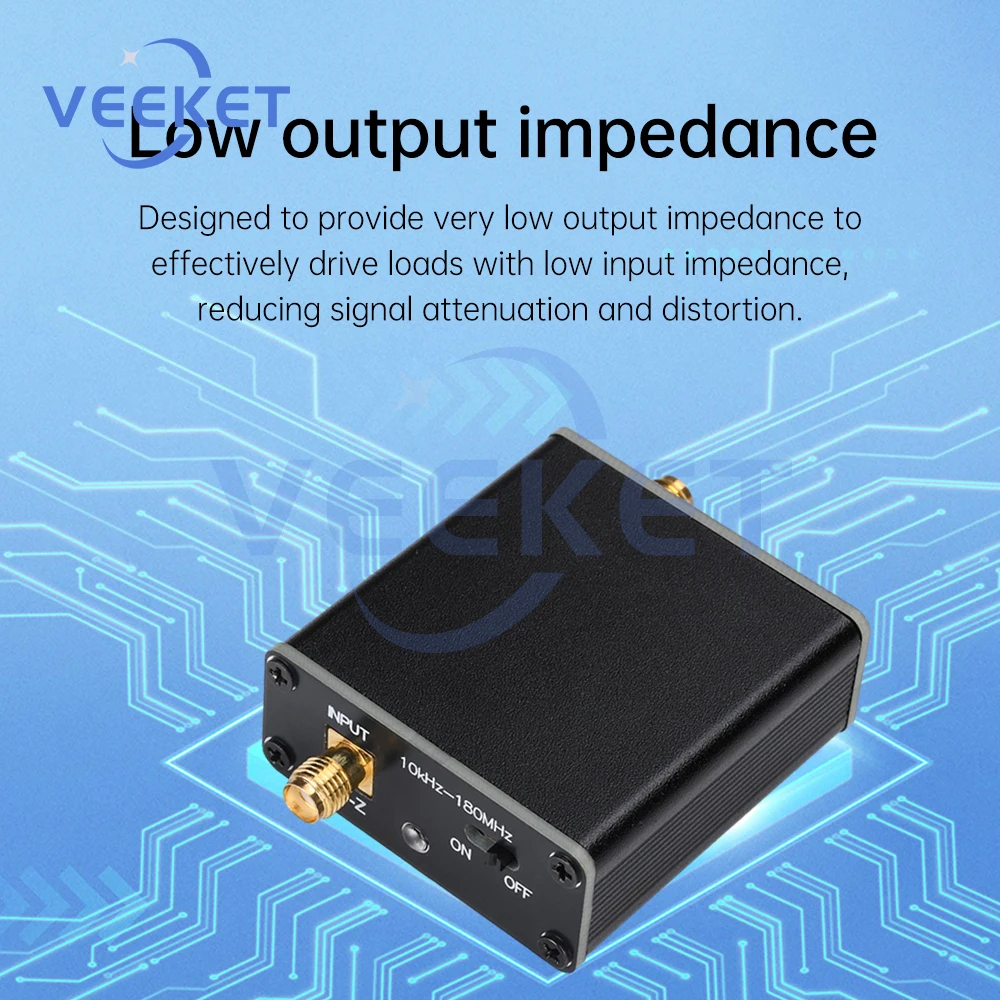 Type-C DC5V 10k-180MHz Receiving Antenna Low Impedance Converter with 10k-180MHz Donut WB Broadband Receiving Antenna