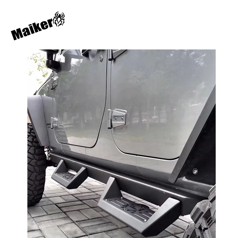 4X4 Auto Black Steel Side Step Bar for Jeep Wrangler JK rock slider