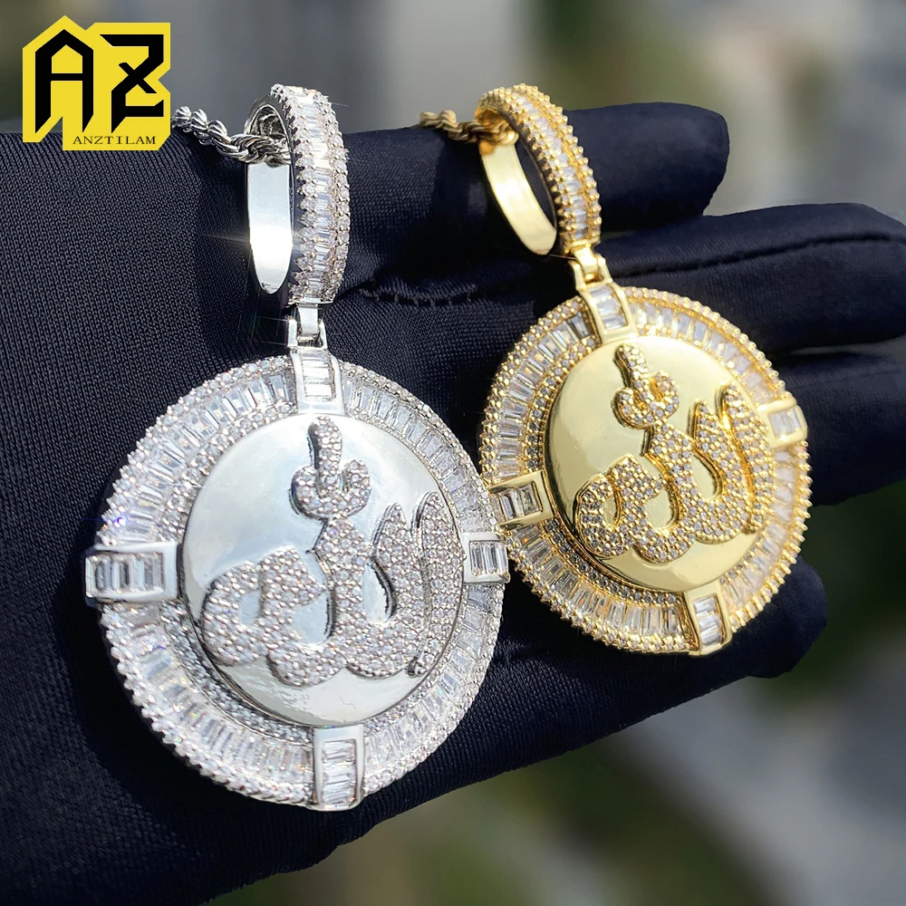

Anztilam Pendants Iced Out Necklaces For Men Women Bling Zircon Necklace Hip Hop Jewelry Drop Shipping